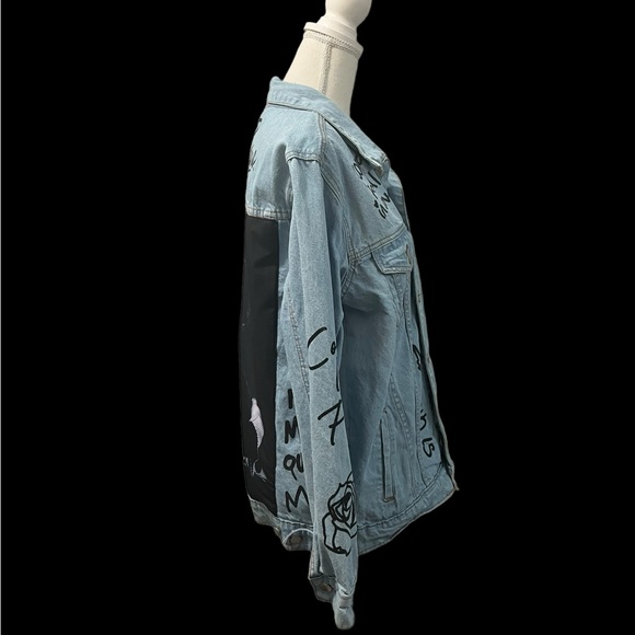 Selena Q Merchandise Song Titles Graphic Denim Jacket RARE SM Pockets - Picture 4 of 13